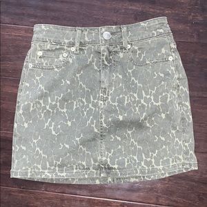 Camo Print Denim Mini Skirt!